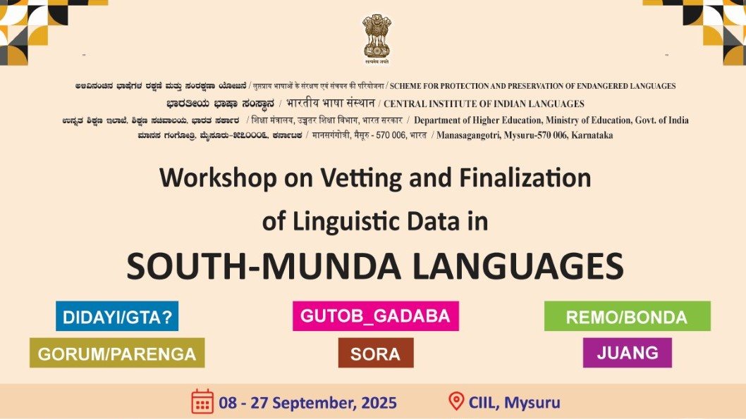 Workshop on Finalization of Linguistic Data in South Munda Languages